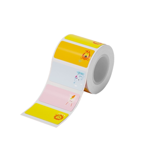 硕方T50Pro/T80s标签打印机迷你对联彩色卡通标签纸防水防油防刮防撕宝宝幼儿园分类姓名贴迷你奖状标签纸