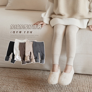 连裤袜女童打底裤秋冬款加绒加厚婴儿袜裤女宝宝可开档九分踩脚裤