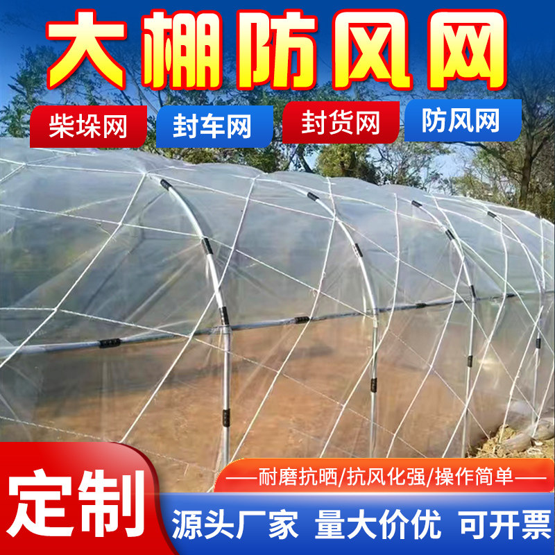 大棚防风网苫盖网大孔压膜绳网大棚网子挡风货物种植盖垛防护网子