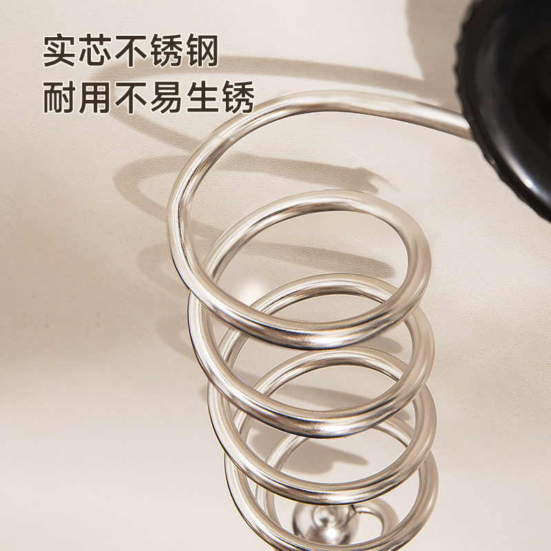 电动牙刷置物架吸盘式免打孔创意不锈钢螺旋收纳架卫生间架子