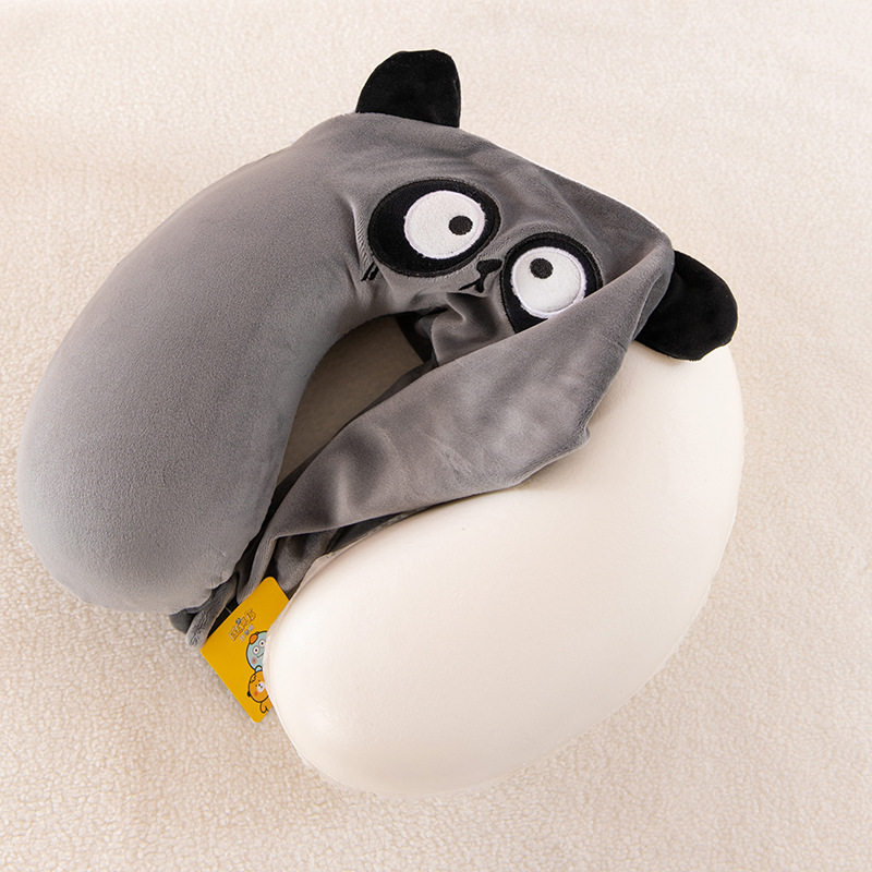 比鲁斯卡通u型枕记忆棉飞机旅行颈枕慢回弹办公午睡护颈枕头