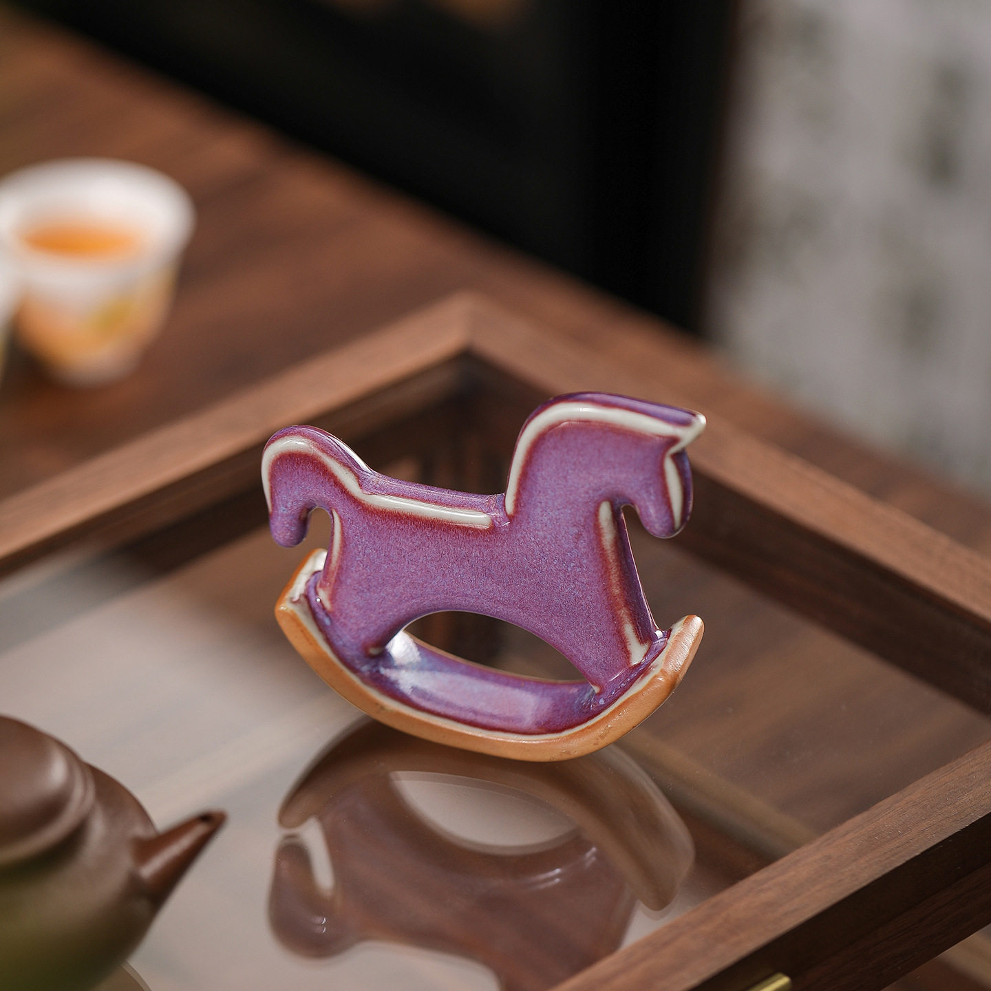创意陶瓷摇摇马趣味桌面