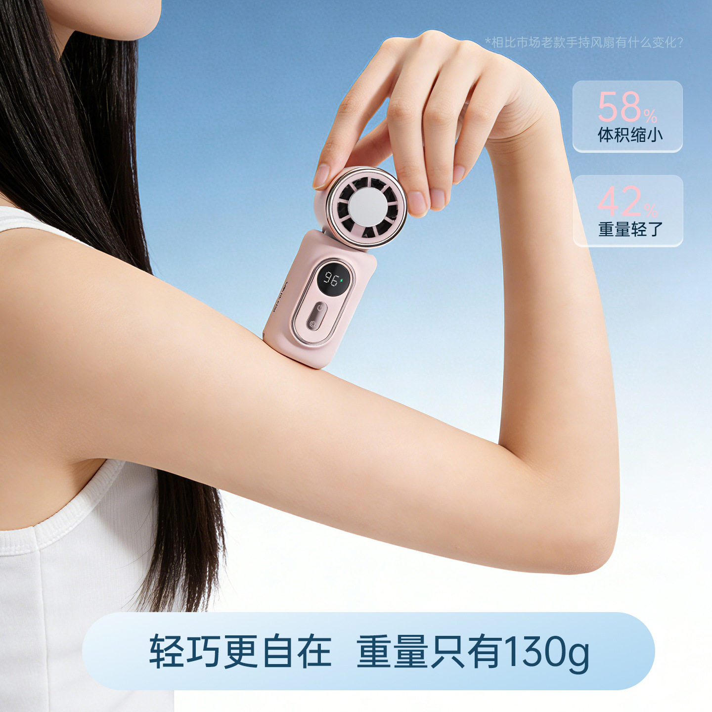 新款风扇带夹子可旋转180度风头mini手持风扇户外车载儿童背包