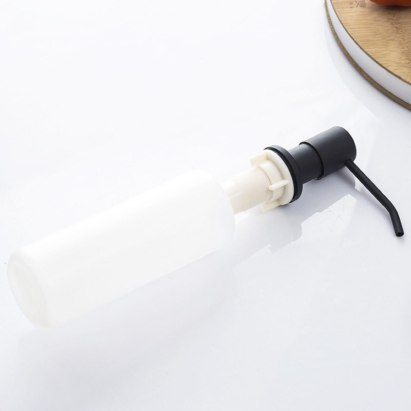 黑色304不锈钢塑料水槽皂液器 厨房洗洁精洗手液瓶子