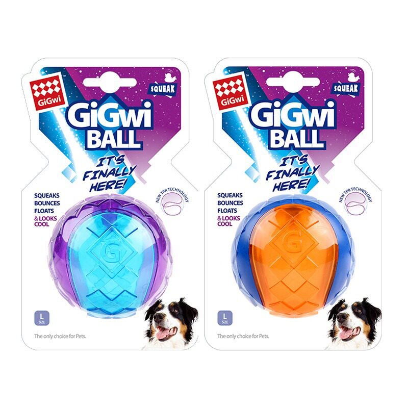 GiGwi贵为GBall狗狗玩具球橄榄发声宠物幼犬小狗中大型犬耐咬橡胶