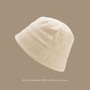 ins韩国宝宝水桶帽男女春夏韩版简约夏儿童渔夫帽1 6岁防晒帽子潮