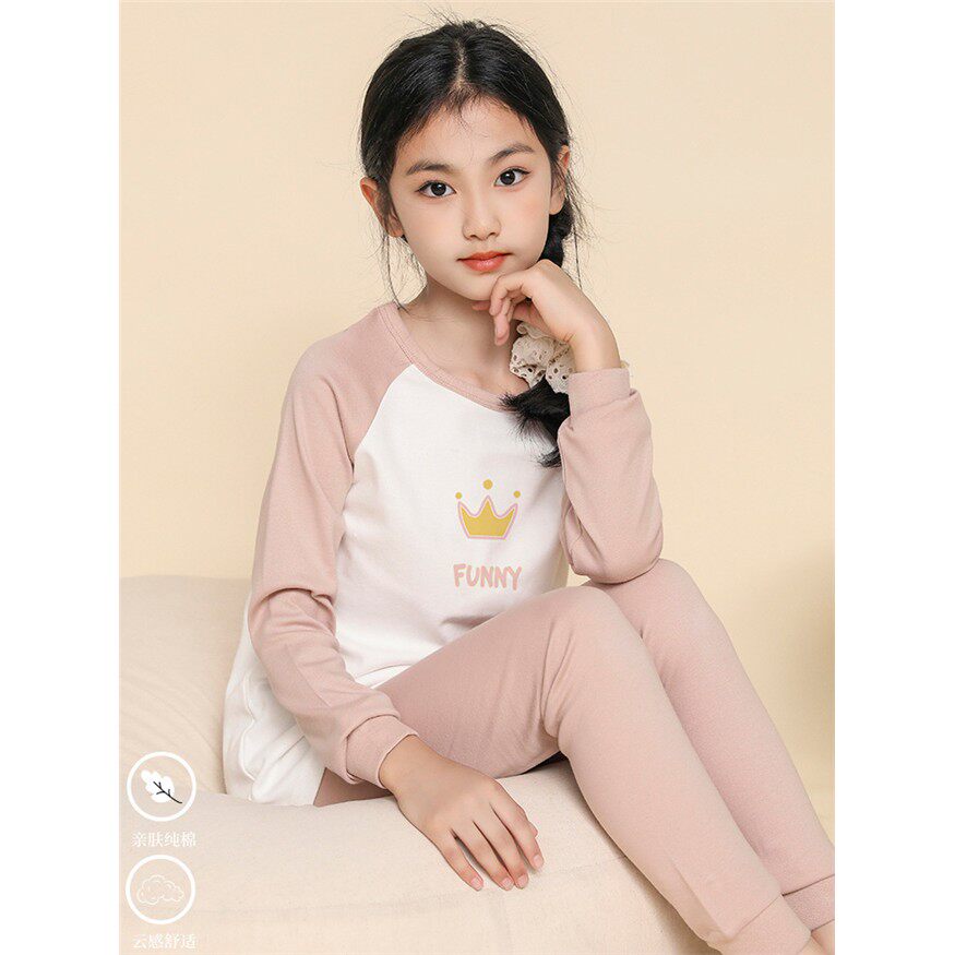 女童保暖秋衣秋裤宝宝全