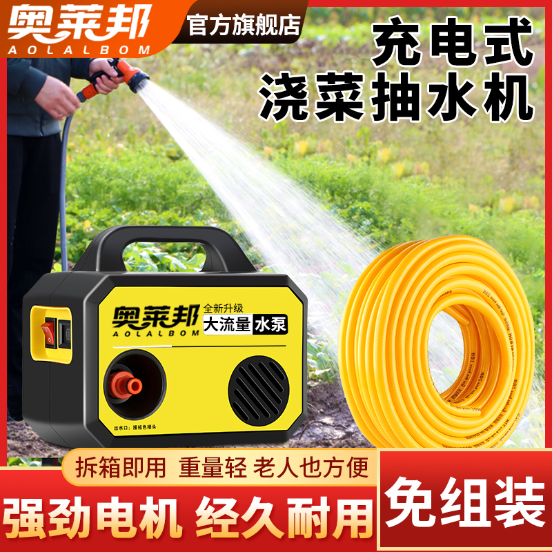 浇菜神器大功率家用电动抽水机农用灌溉菜园浇水浇地充电式抽水泵