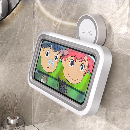 可调节旋转浴室防水手机支架盒洗澡追剧神器卫生间墙免打孔置物架