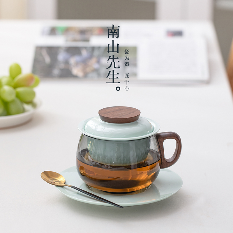 南山先生灵龙玻璃泡茶杯