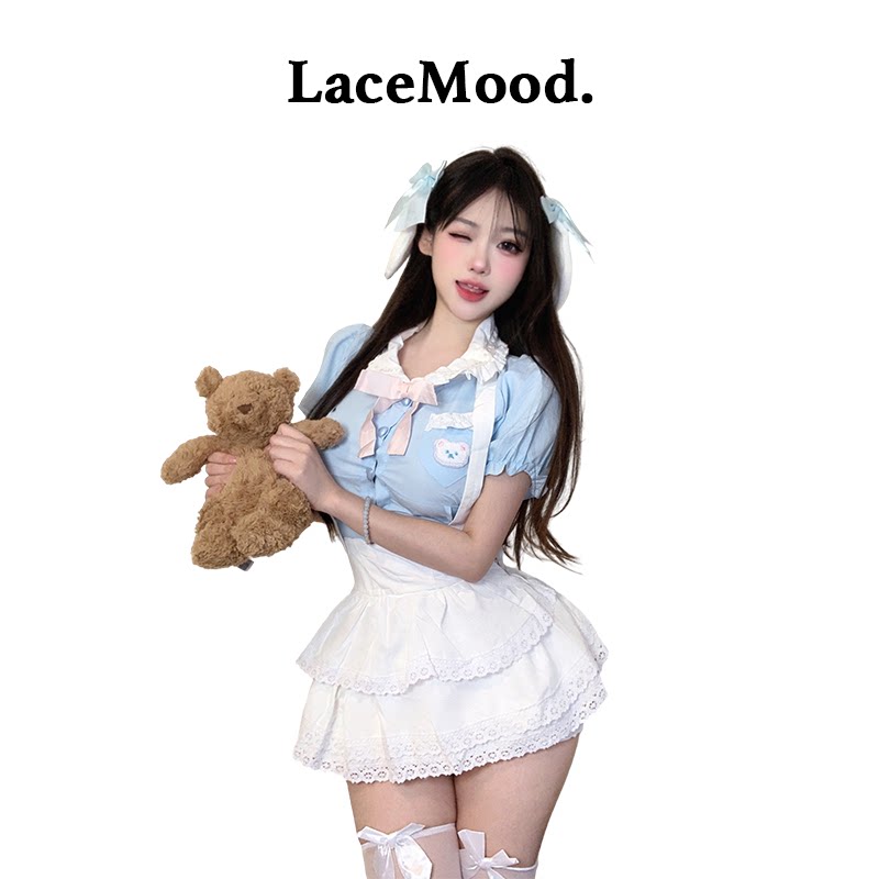 LaceMood：甜美学院风女仆cos装性感睡裙战袍情趣衣制服qqny内衣