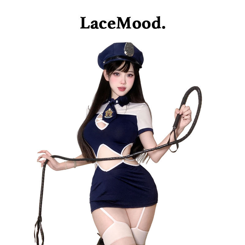 LaceMood：性感空姐cos服角色扮演女警情趣制服套装qqny诱惑内衣