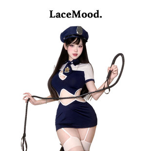 LaceMood：性感空姐cos服角色扮演女警情趣制服套装qqny诱惑内衣