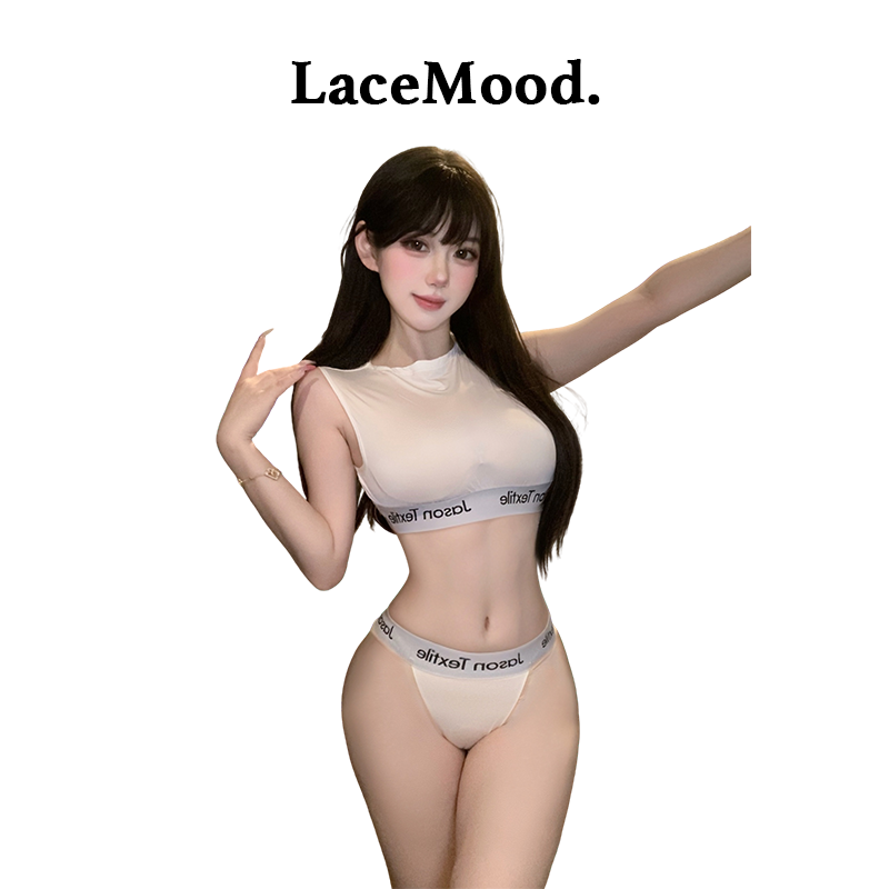 LaceMood：性感内衣运动背心比基尼Tback分体内裤套装情趣味qqny