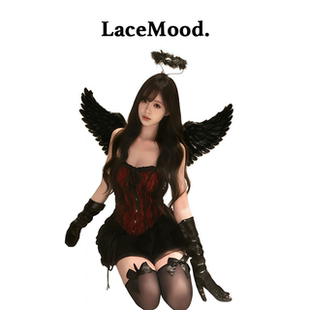 LaceMood：性感纯欲风万圣节穿搭小恶魔cos马甲情趣制服qqny内衣