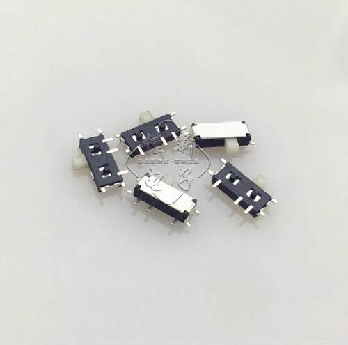 10只 MSK-12C02-7P迷你七脚小拨动开关 侧滑拨动开关白色柄1.5MM