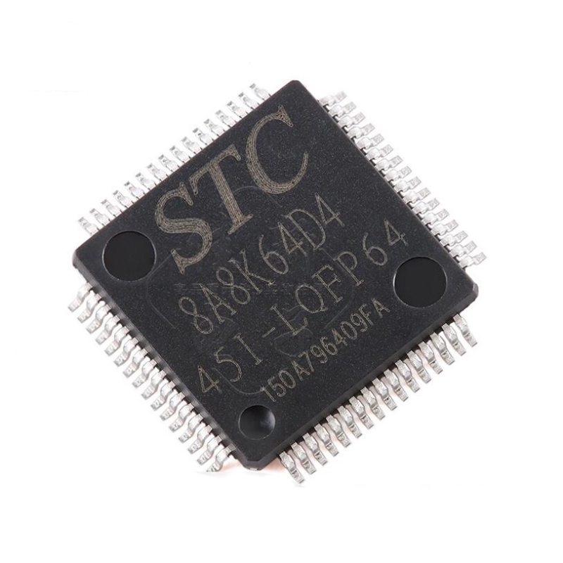 原装正品STC8A8K64D4-45I-LQFP64 1T 8051微处理器单片机芯片