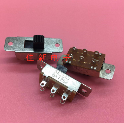 两档拨动开关2档六脚SS-23F19测试制具滑动开关 SS22L05二档六脚