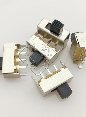 SS12F02两档三脚拨动开关带支架SS12F03一排3脚2档1P2T滑动8.5壳