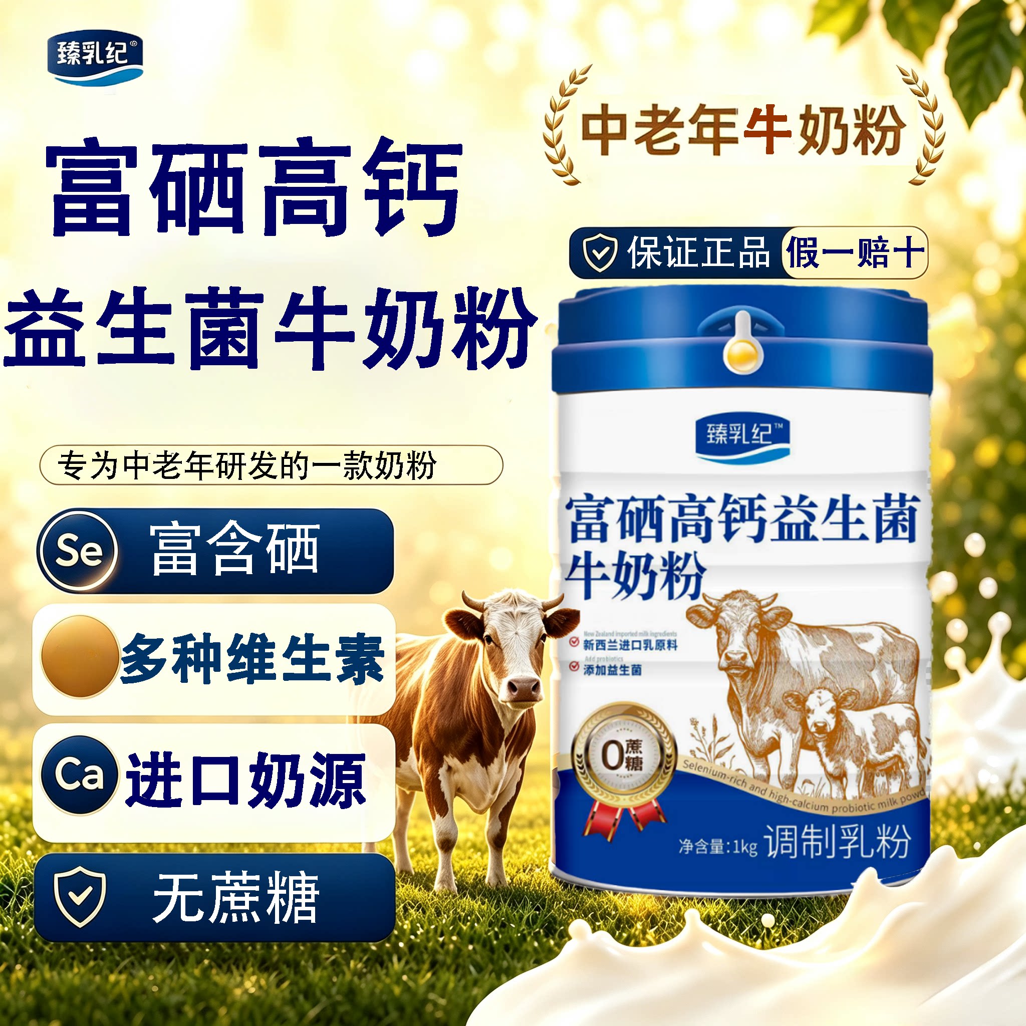 慧元全家富硒高钙益生菌牛奶粉