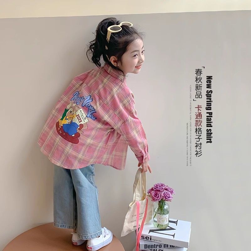 女童衬衫春秋2026新款儿