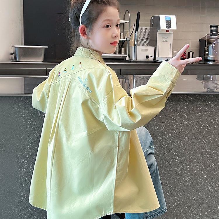 女童棉布衬衫外套春秋装2