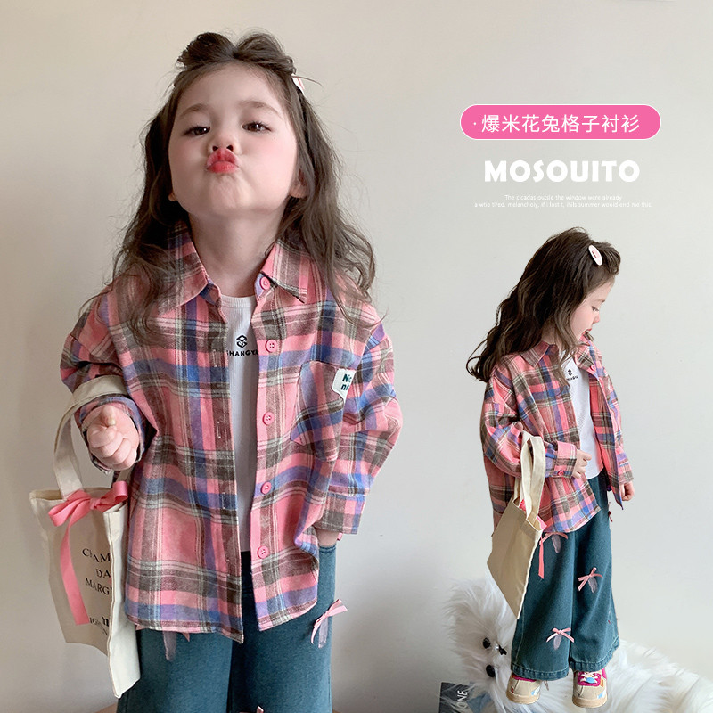 女童衬衫春秋2026新款儿
