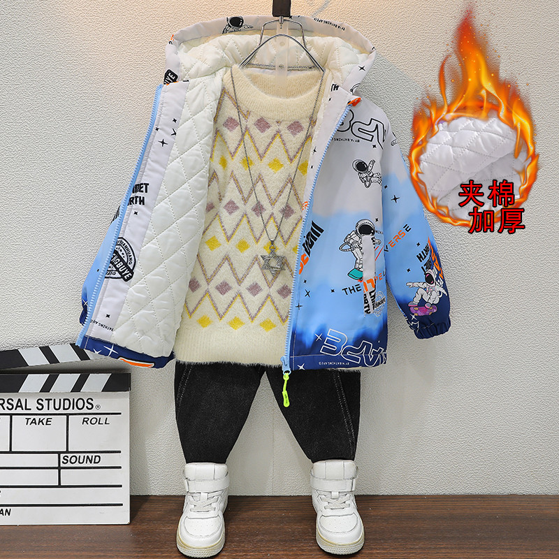 男童外套秋冬款夹棉中厚