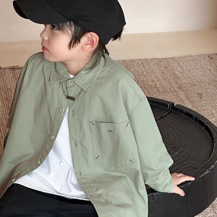 童装男童长袖衬衫春秋款2