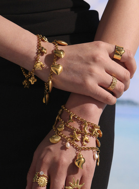 淡水珍珠贝壳手链女夏款