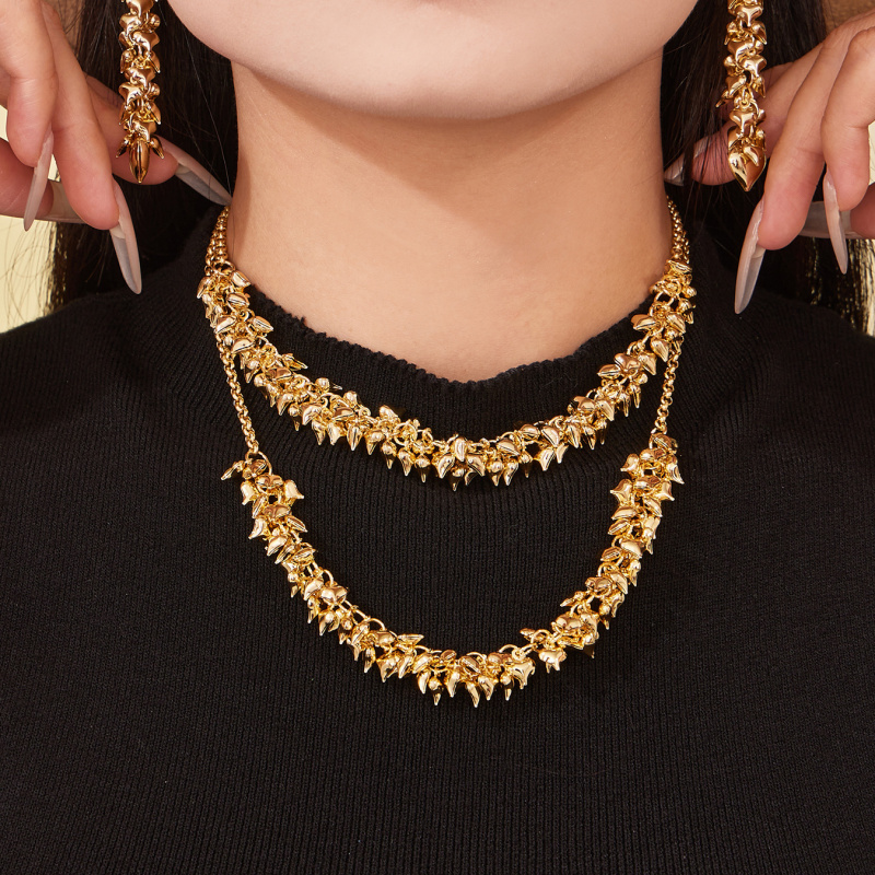 摩天轮水镀18k金空心小爱心多吊