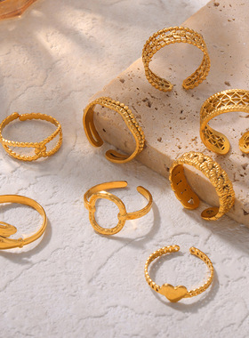 跨境热销小众ins风个性纹理饰品