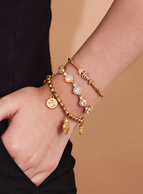 摩天轮不锈钢镀金多配件鱼骨几何