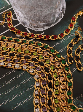 欧美风锆石轻奢首饰套装