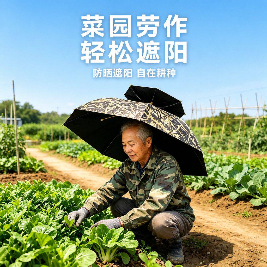 伞帽头戴雨钓鱼太阳伞户