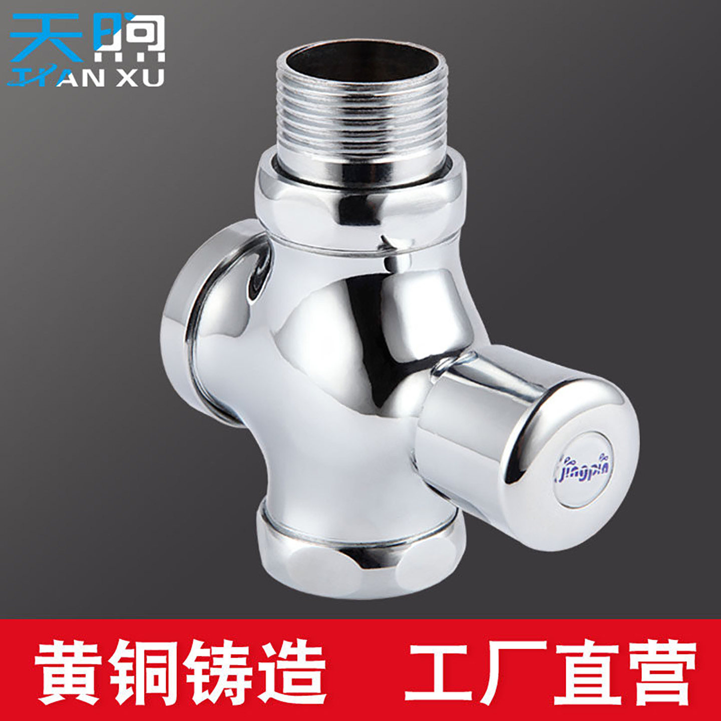 厕所手按式冲水阀蹲便器卫生间冲厕所阀门开关延时阀大便池冲洗阀