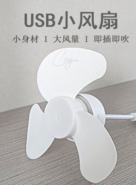 2026新款usb小风扇静音大风力家用学生宿舍充电宝电脑车载电风扇
