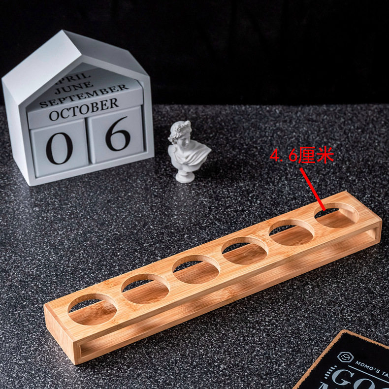 竹制子弹杯架白酒烈分酒