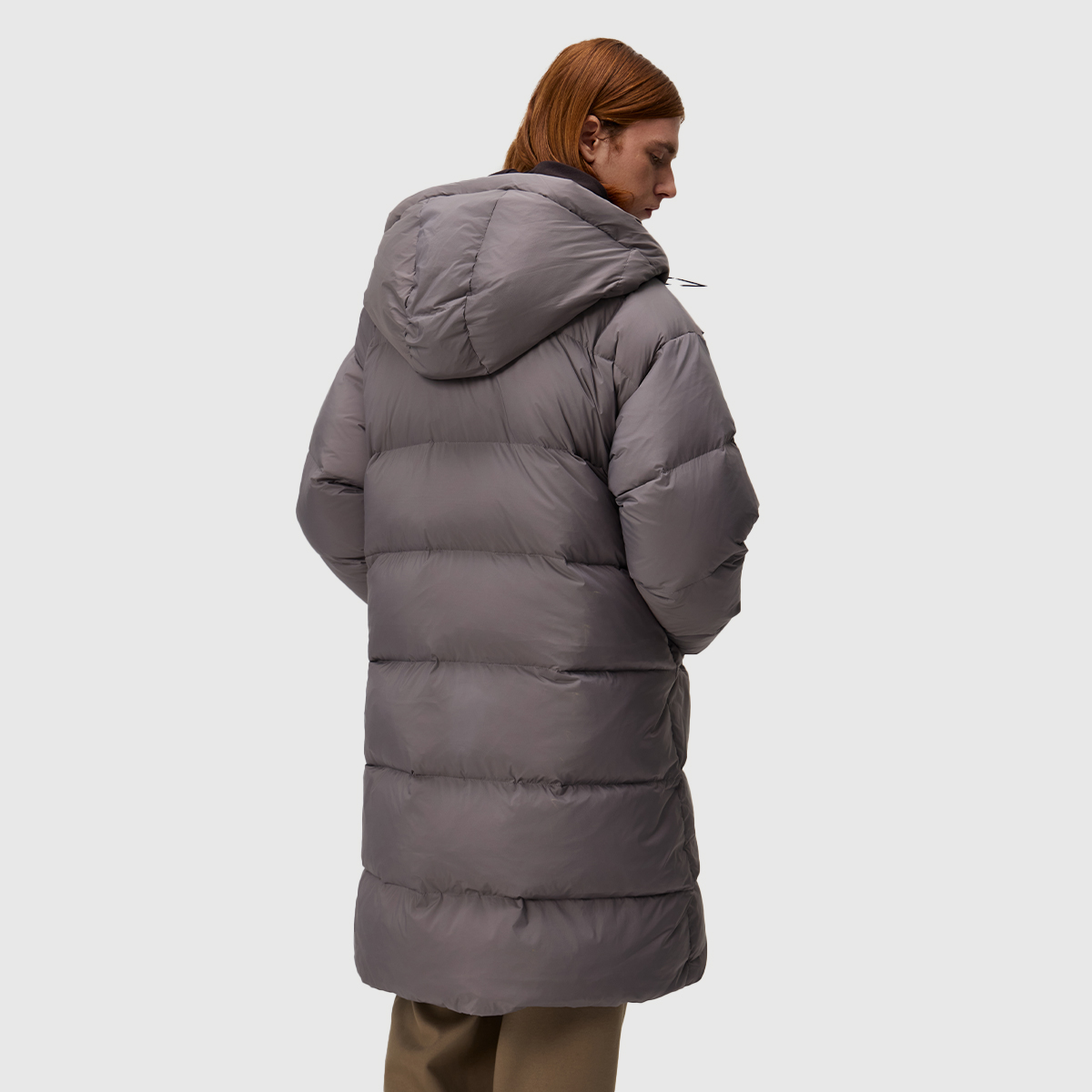 BSIJA中长款连帽羽绒服男款冬季