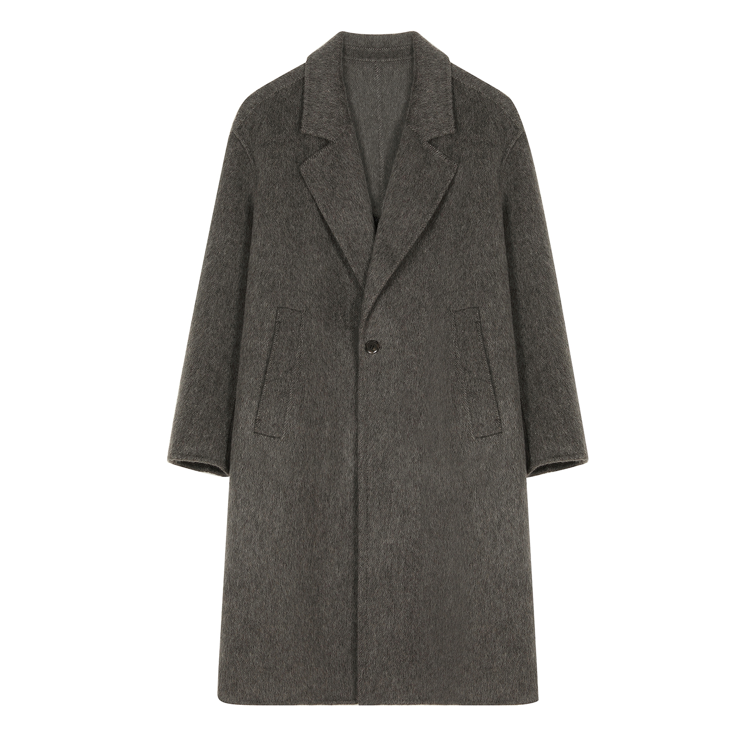 毕厶迦双面羊毛大衣中长款