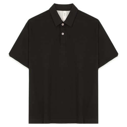 毕厶迦夏季商务翻领POLO衫短袖