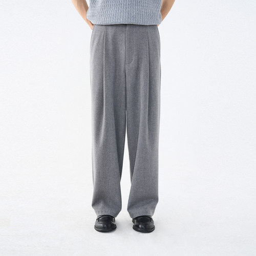 BSIJA男士休闲裤精纺羊毛休闲裤