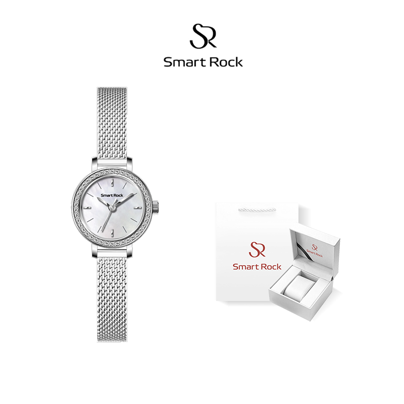 SMART ROCK手表女款小众轻奢石英表钻石小银表简约精致百搭腕表