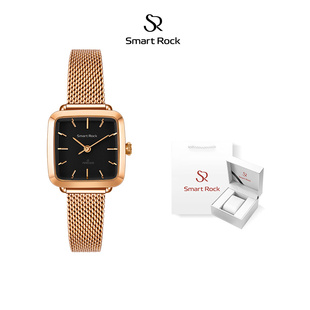 Smart 轻奢复古女士石英表生日礼物 Rock黑金小方糖小众高级感女款
