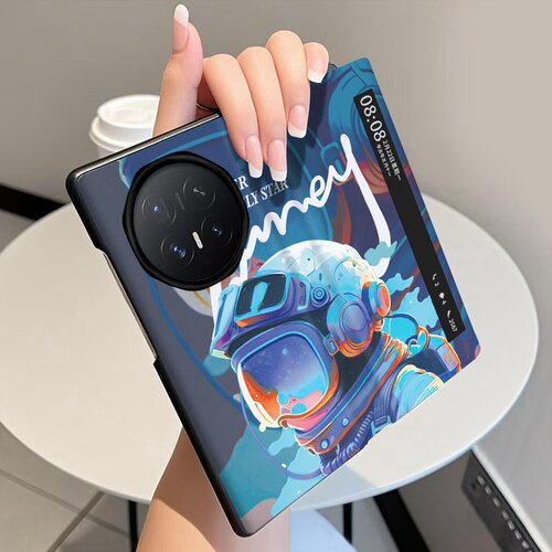 霓虹宇航员适用荣耀MagicV6手机壳翻盖皮套MagicV5折叠屏MagicV3智能视窗MagicVs3磁吸V2全包MagicVs2保护套