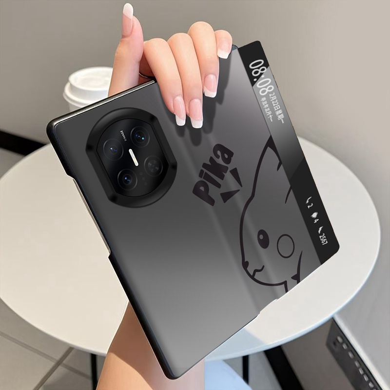 渐变皮卡适用华为MateX7手机壳翻盖全包皮套MateX6折叠屏磁吸智能视窗MateX5中轴MateX3铰链MateX2保护套