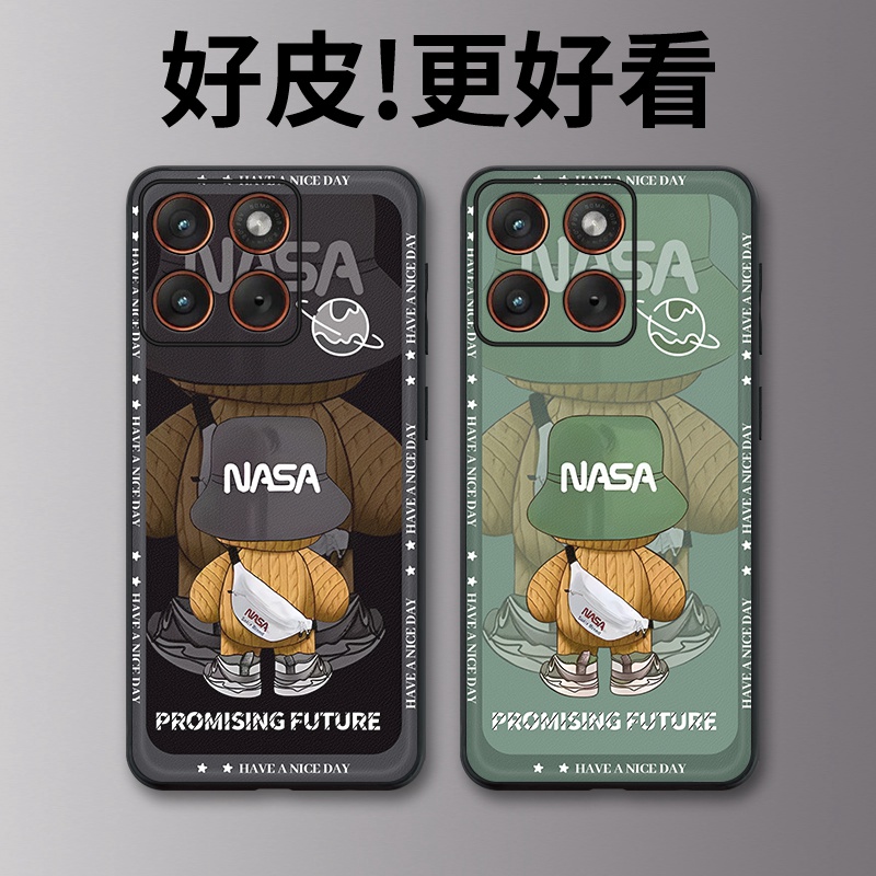 NASA背影适用摩托罗拉X70Air手机壳Edge60Pro皮革Edge60s个性X50Ultra潮牌Edge60全包X30Pro防摔S30保护套