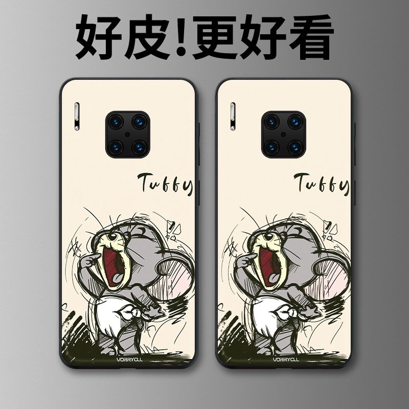 手绘杰瑞适用华为Mate30rs保时捷手机壳高级皮革纹Mate20RS保时捷个性潮牌MateRS超薄镜头全包防摔保护套