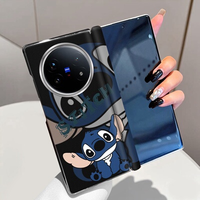萌态史迪仔适用vivoxfold6手机壳磁吸中轴全包铰链xfold5折叠屏vivo xfold3保护套xfold3pro个性潮牌手机套