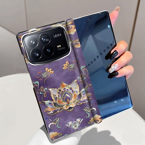 古典花纹适用小米MixFold4手机壳磁吸中轴全包铰链Mix Fold4折叠屏电镀手机套Fold4高级新款超薄防摔保护套